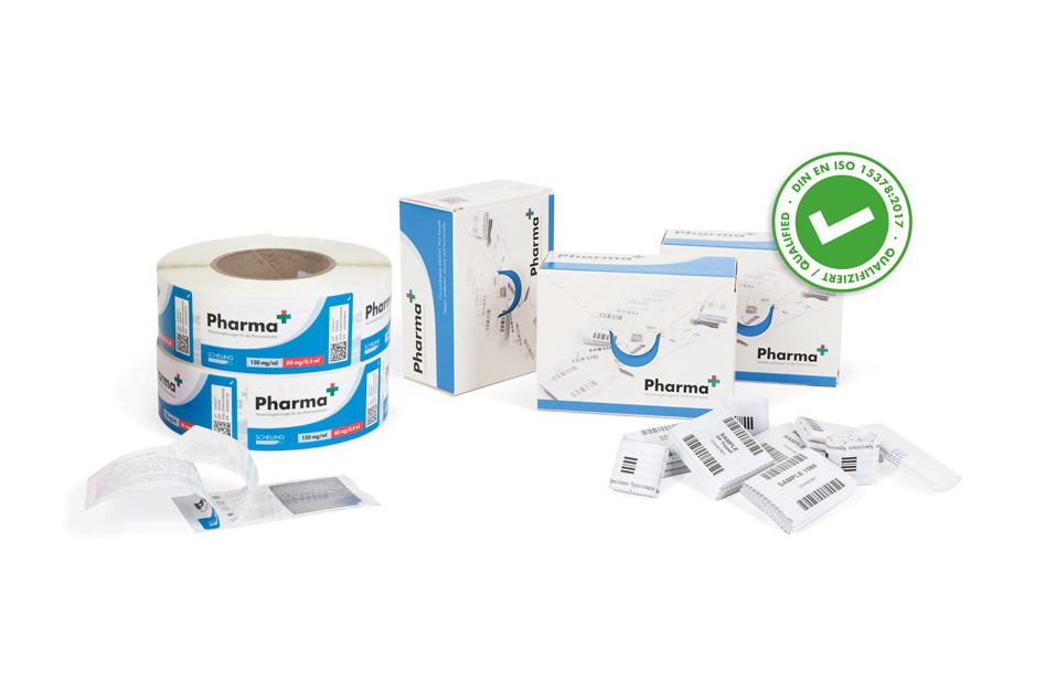 Various labels for pharmaceutical products
