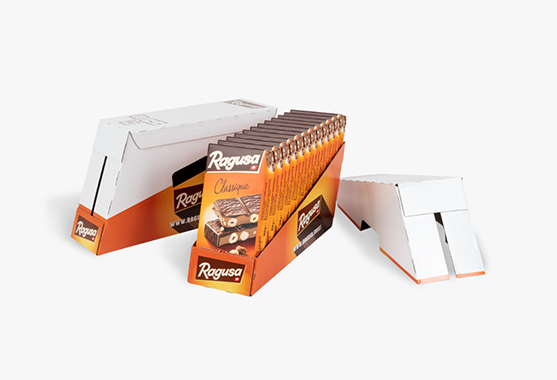 Shelf carton for chocolate