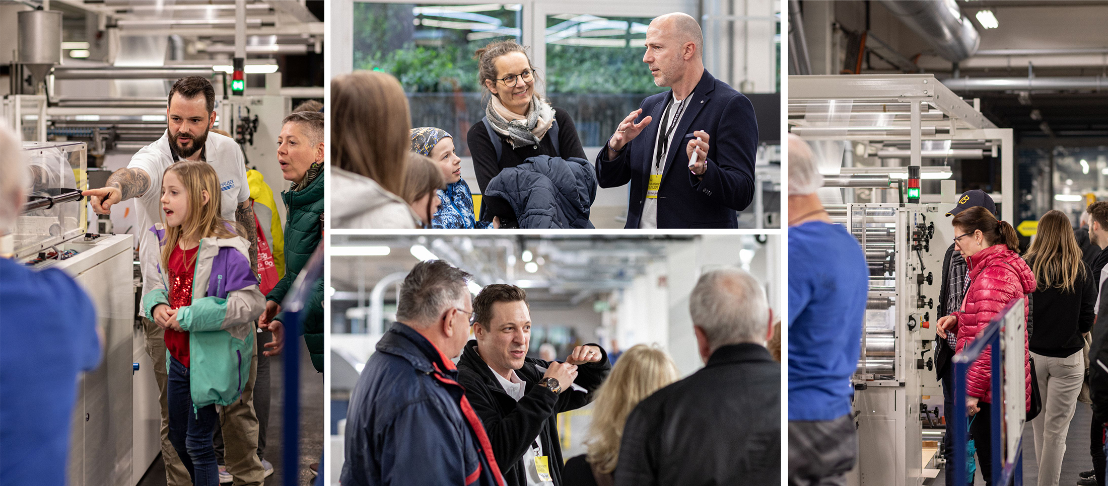 Collage mit Besuchern