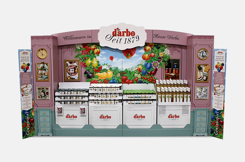 POS-Display von Darbo mit Konfitüren