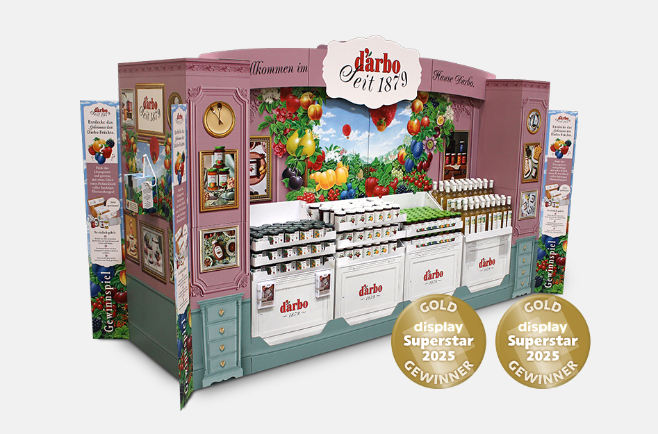 POS-Display von Darbo mit Konfitüren
