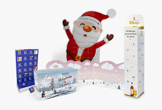 Emballages personnalisés pour calendriers de l'Avent