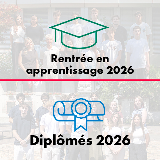 Photos de groupe des nouveaux apprentis et des diplômés 2026 de SCHELLING AG.